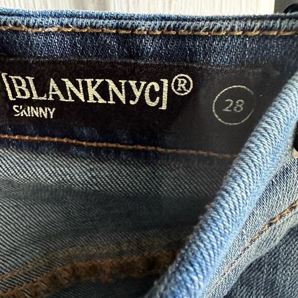 Blank NYC Distressed Frayed Edge Skinny Jeans - Picture 9 of 11